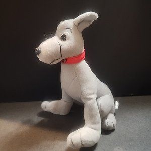 Bluffs Run Casino Grey Lucky Dog CHAMP with Collar plush dog